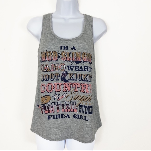 RANSOM Graphic Tank Top Cowboy Cowgirl Country Western Glitter - Picture 1 of 5
